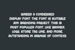 Girend - Condensed Font