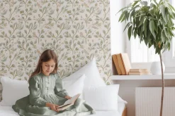 Girl's Bedroom Wallpaper Mockup PSD