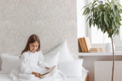 Girl's Bedroom Wallpaper Mockup PSD