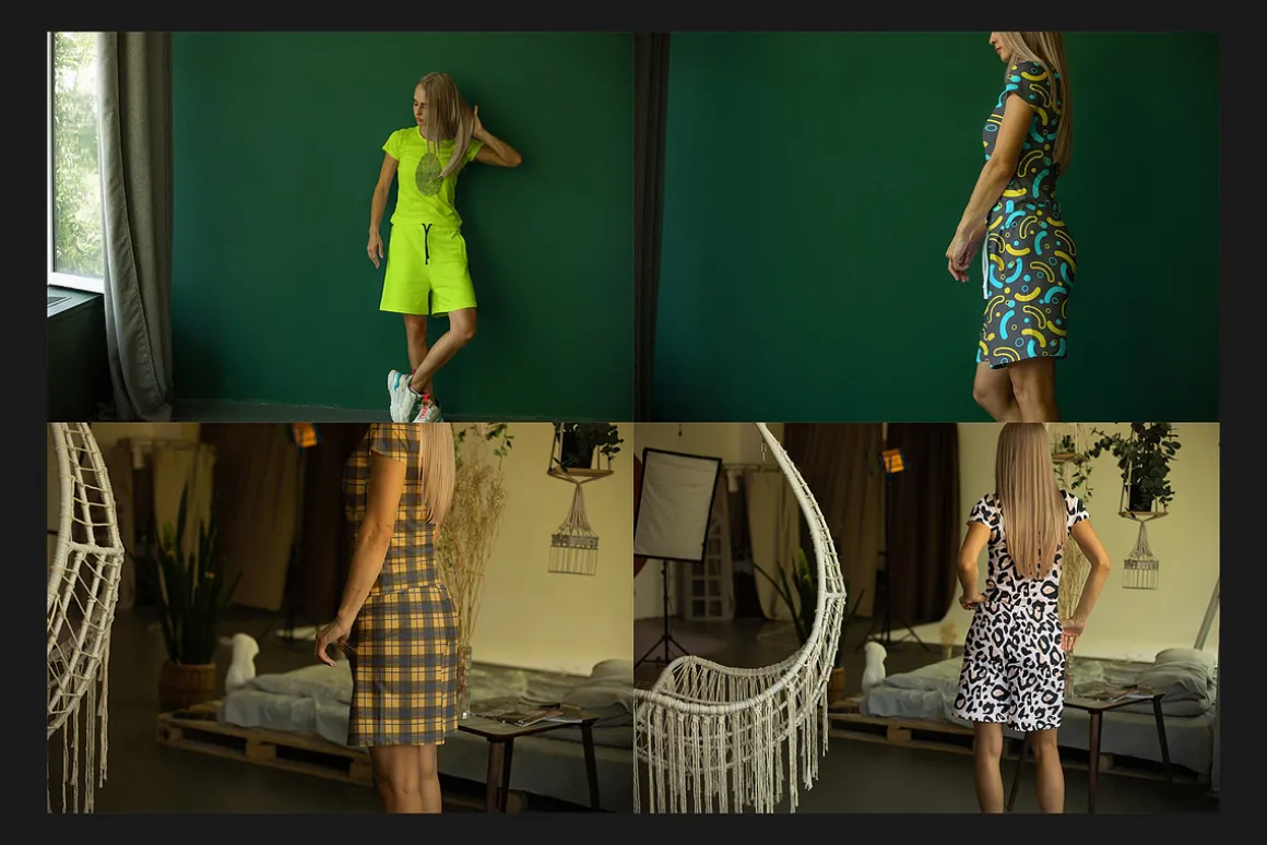 Girl's Shorts Mock-Up Set