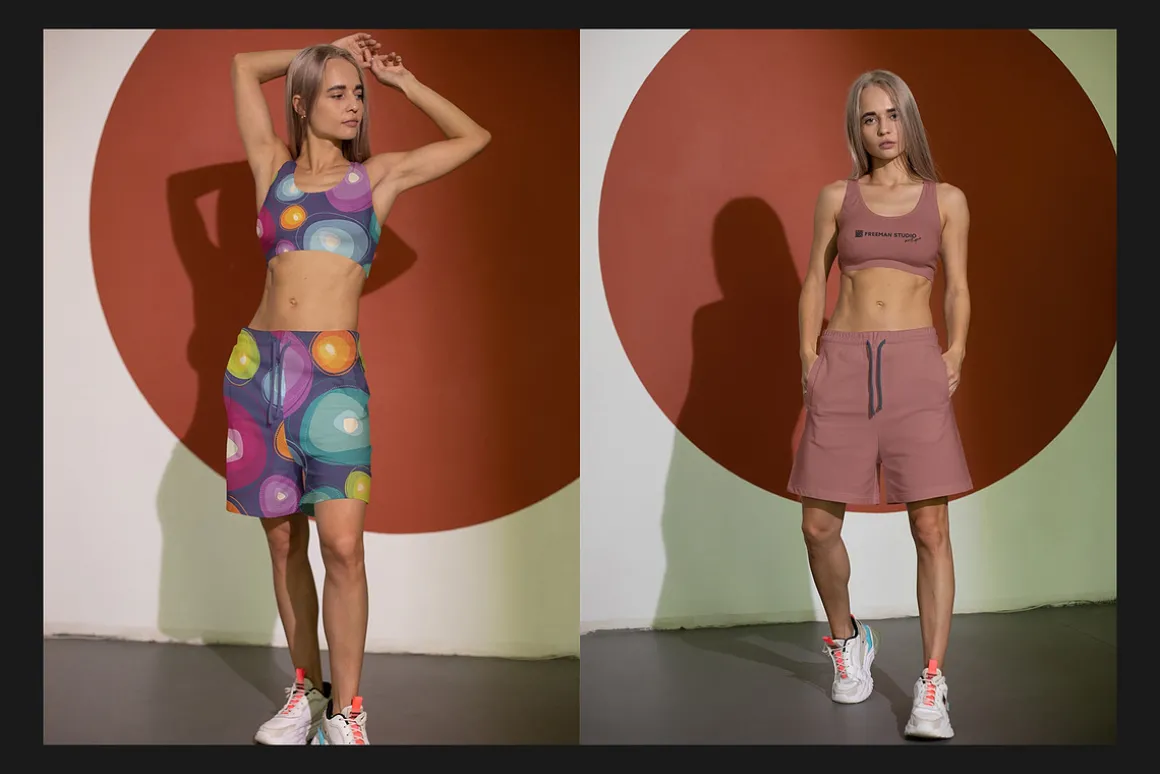 Girl's Shorts Mock-Up Set