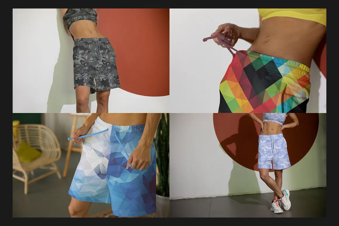 Girl's Shorts Mock-Up Set
