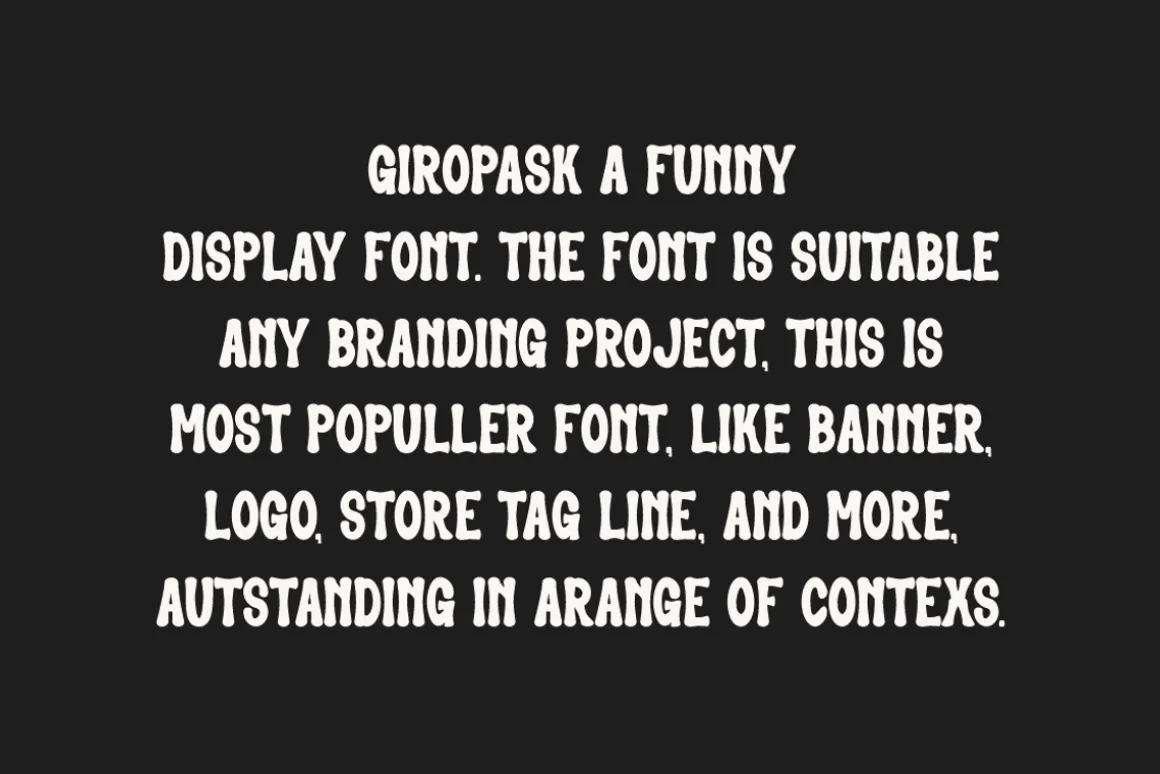 Giropask - Funny Font