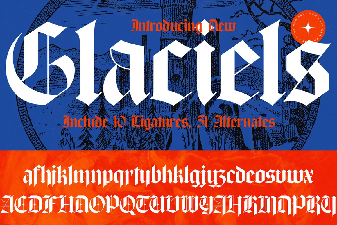 Glaciels Modern Blackletter Font