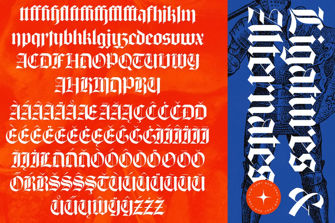 Glaciels Modern Blackletter Font