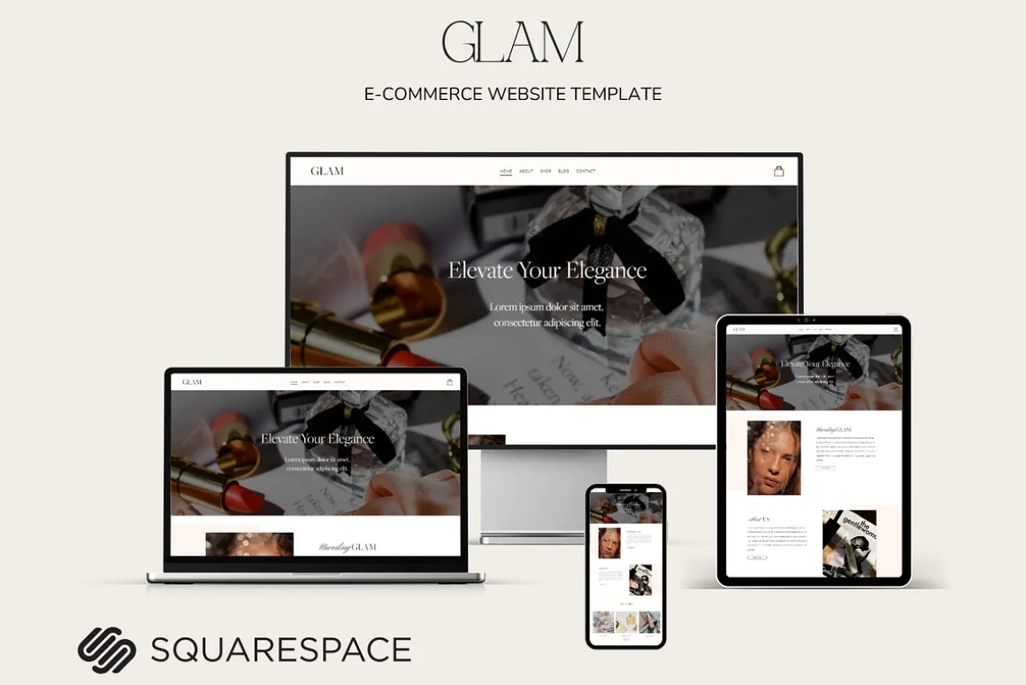 Glam E-Commerce Squarespace Template