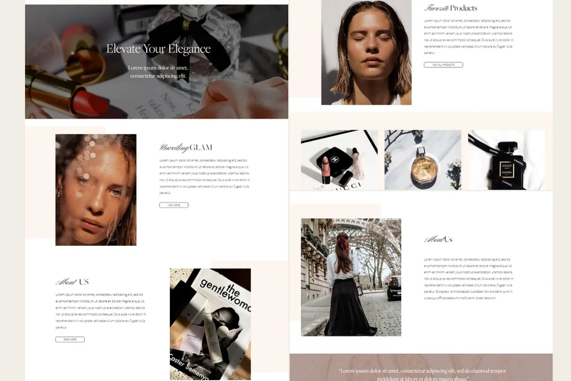 Glam E-Commerce Squarespace Template
