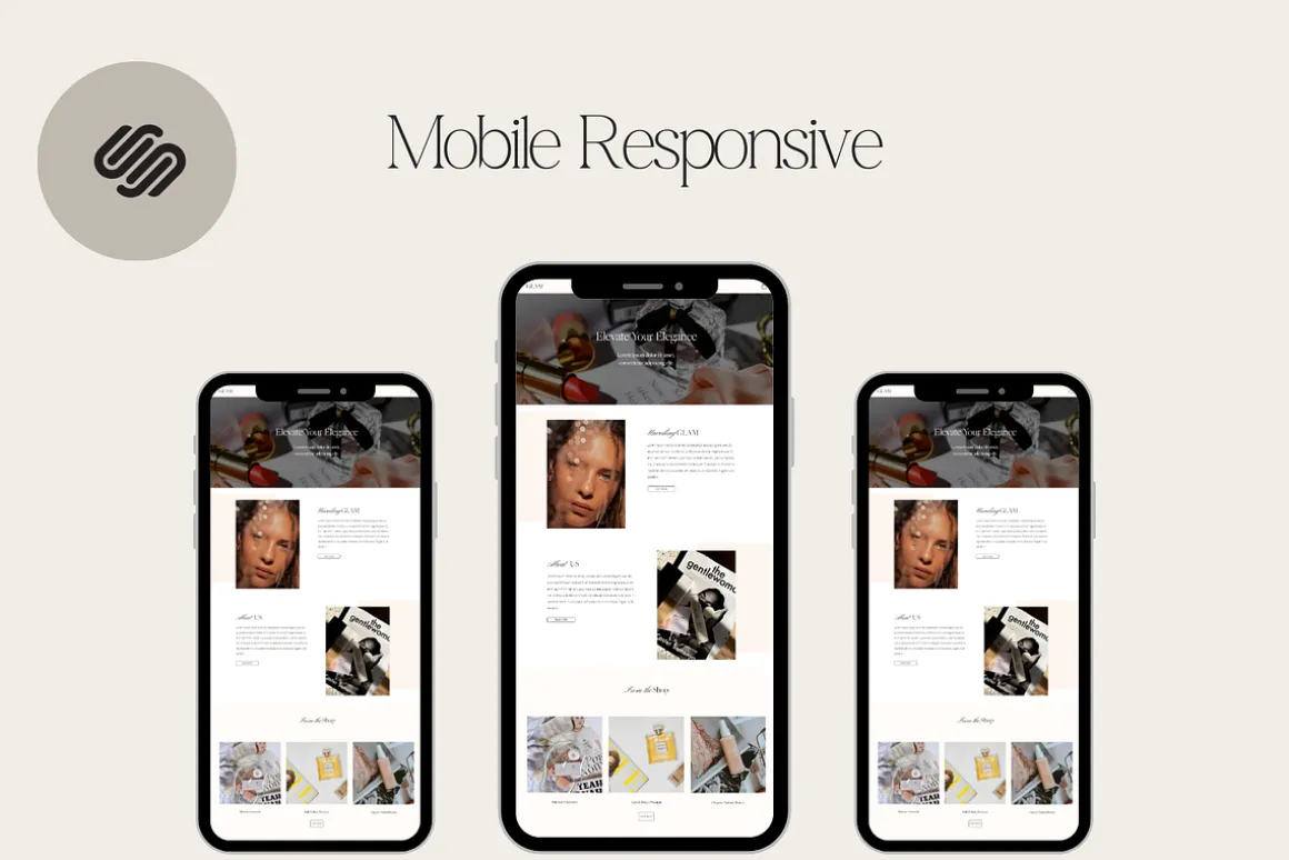 Glam E-Commerce Squarespace Template