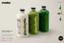Glass Bottle Mockup Set v.2