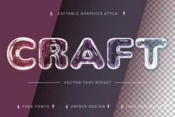 Glass Realistic Editable Text Effect