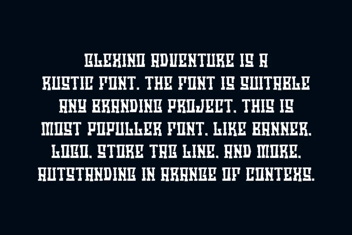 Glexino Adventure - Travel Font