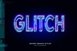 Glitch Text Graphic Style