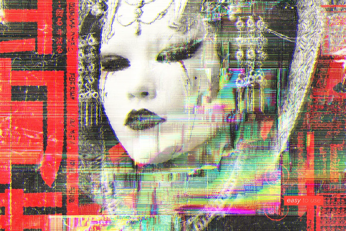 Glitch Distortion Photo Effects