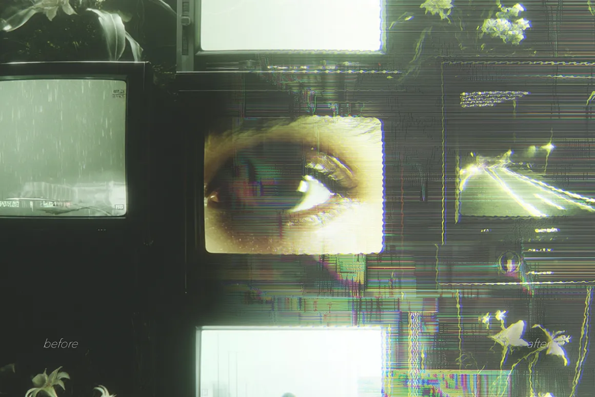 Glitch Distortion Photo Effects