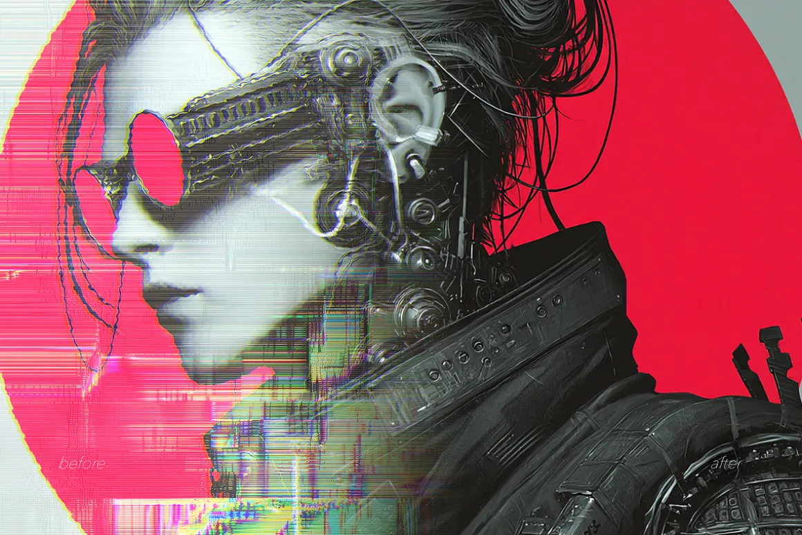 Glitch Distortion Photo Effects