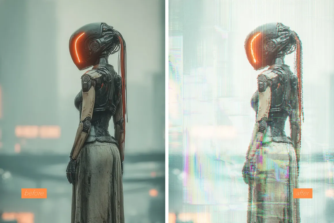 Glitch Distortion Photo Effects