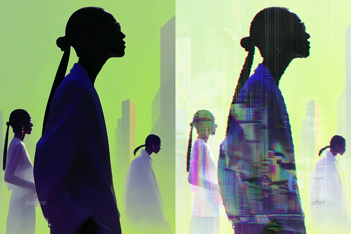 Glitch Distortion Photo Effects