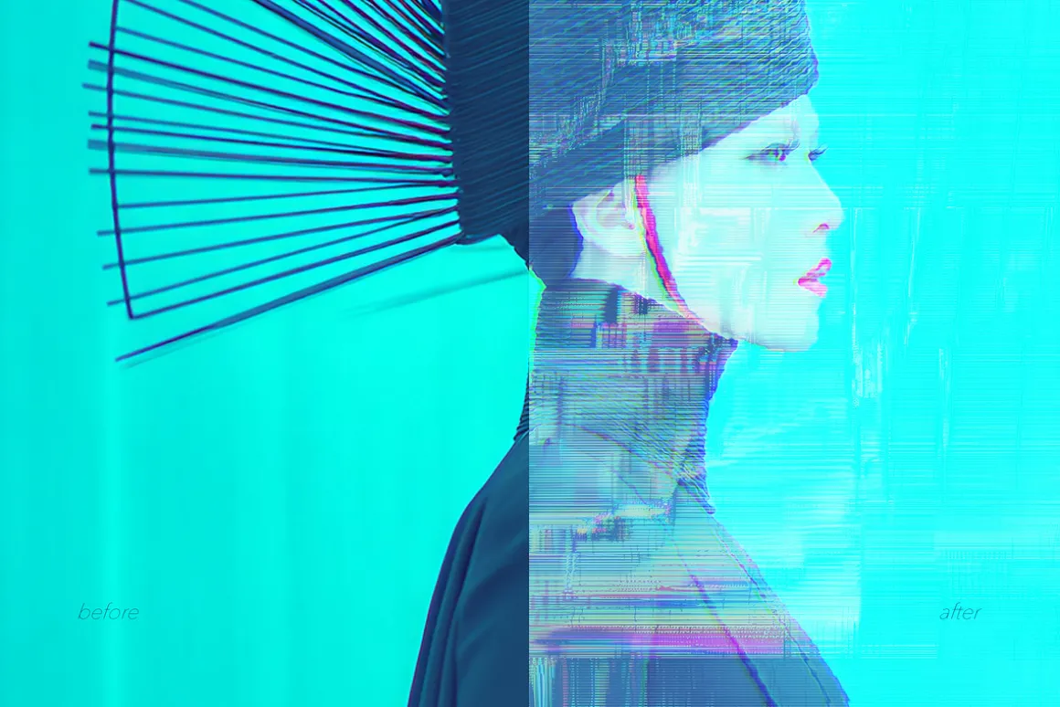 Glitch Distortion Photo Effects