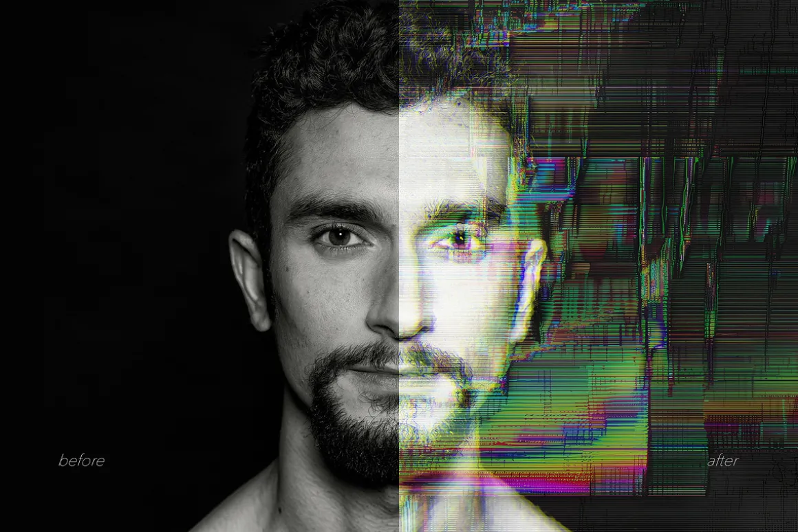 Glitch Distortion Photo Effects