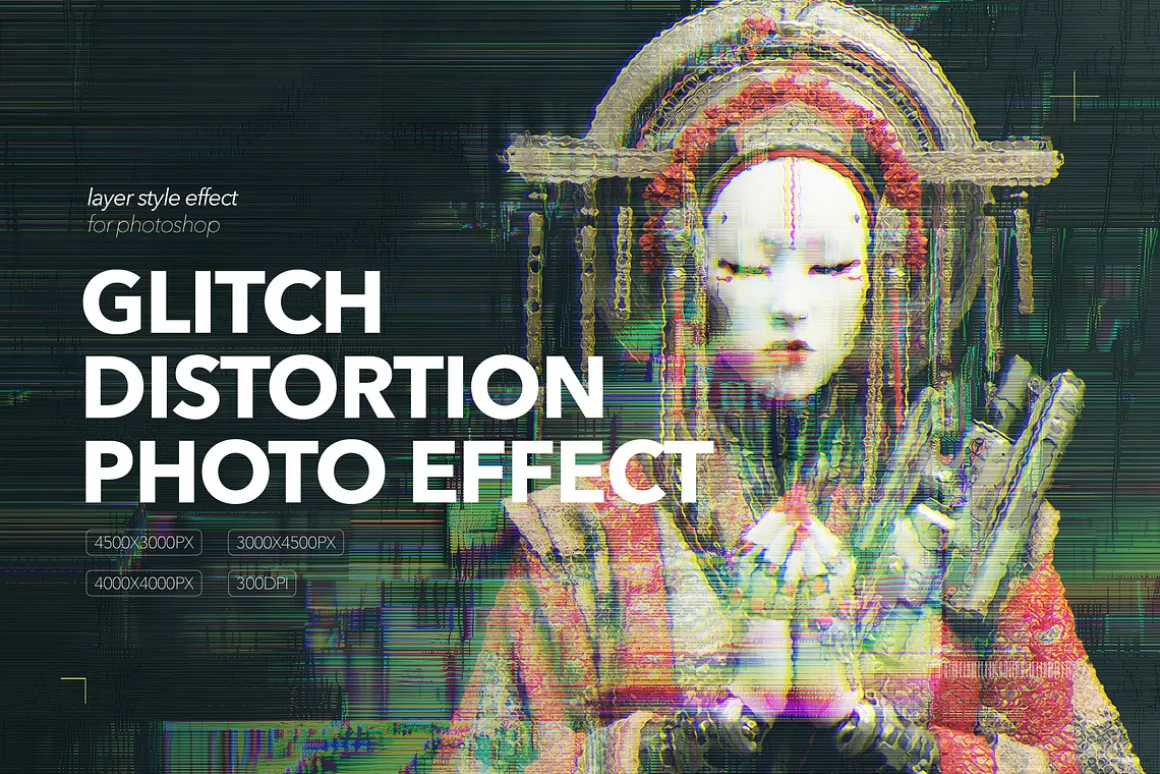 Glitch Distortion Photo Effects