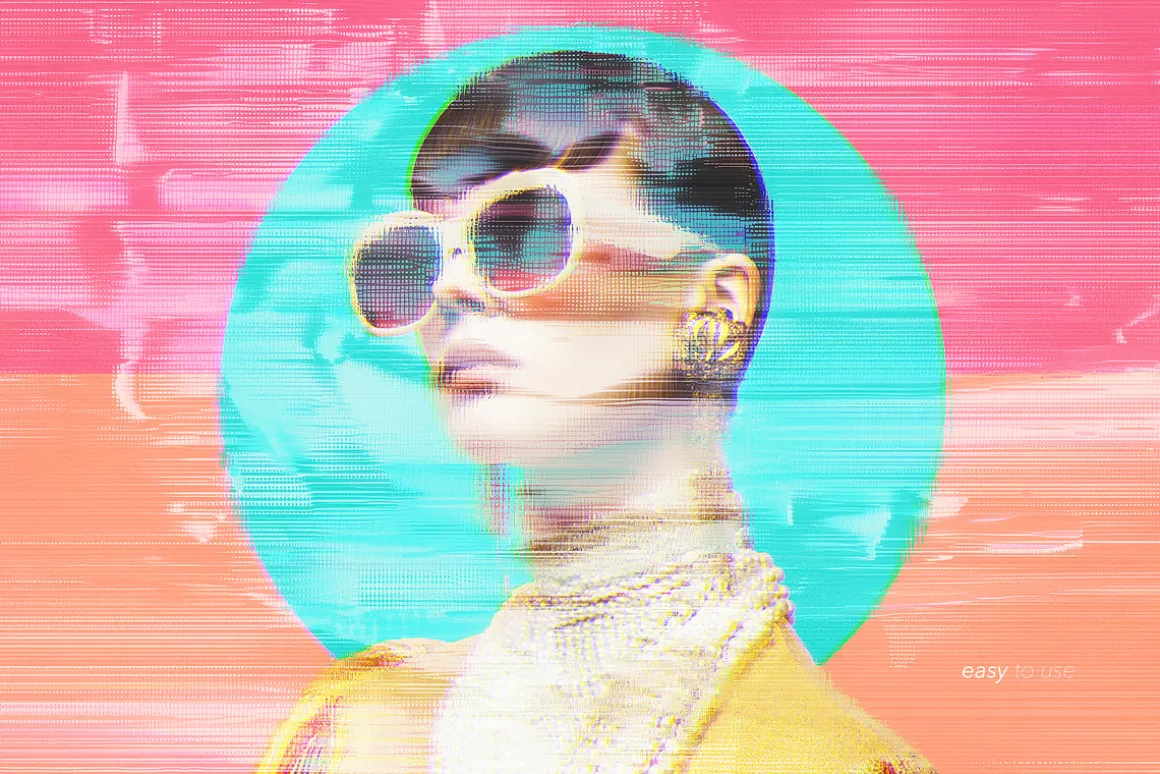 Glitch Distortion Photo Effects