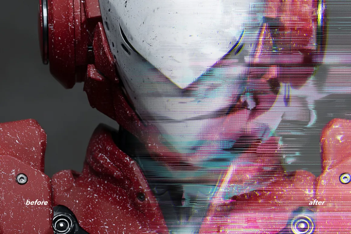 Glitch Distortion Photo Effects
