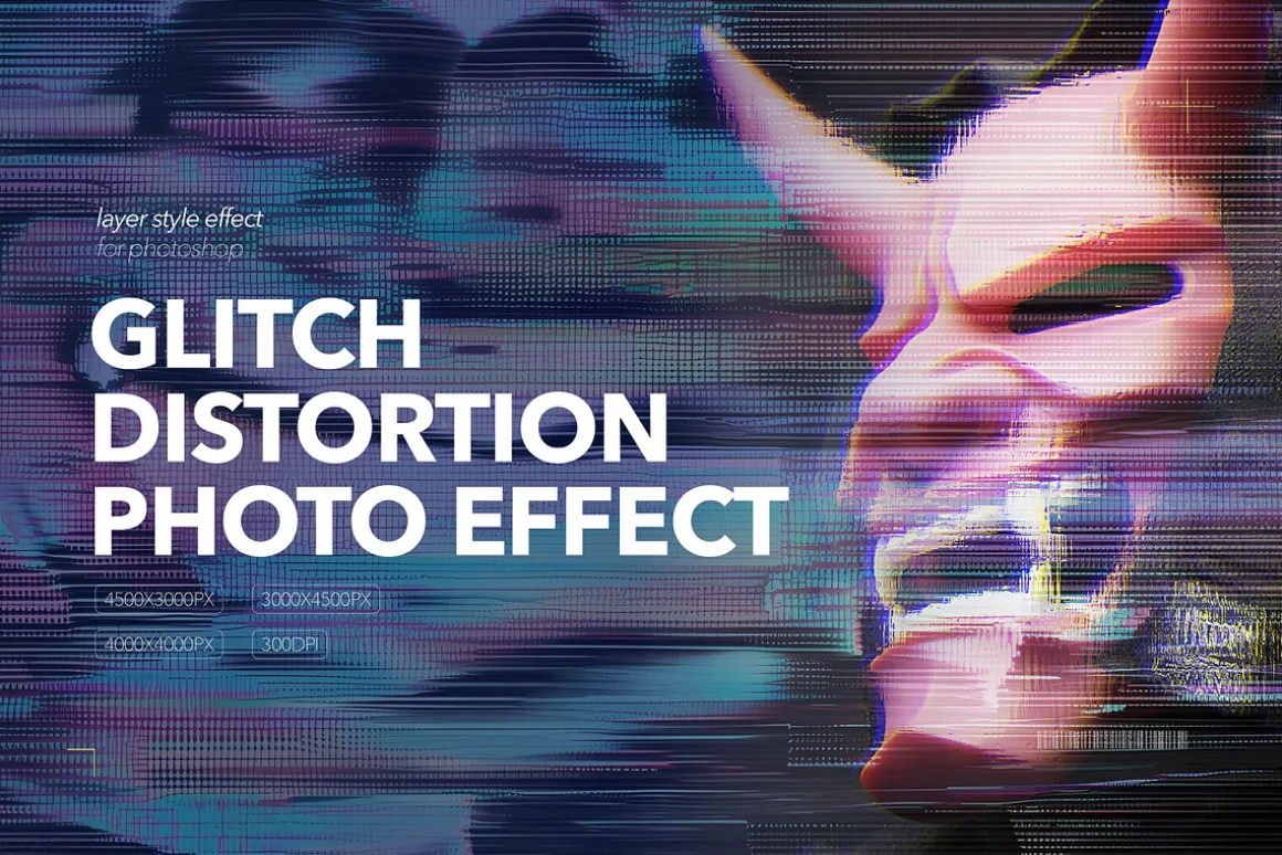 Glitch Distortion Photo Effects