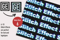 Glitch Effect Set for Photoshop.