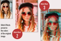 Glitch Effect Set for Photoshop.