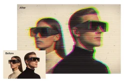 Glitch Retro Photo Effect Template