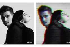 Glitch Retro Photo Effect Template