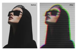 Glitch Retro Photo Effect Template
