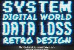 Glitch text effects for Photoshop