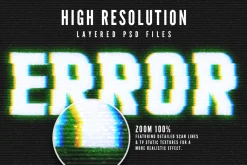 Glitch text effects for Photoshop