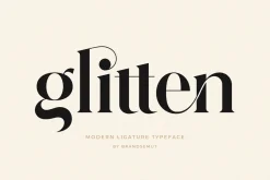 Glitten || Ligature Serif Font