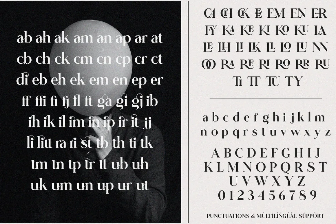 Glitten || Ligature Serif Font