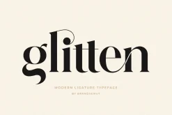 Glitten || Ligature Serif Font
