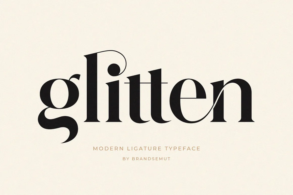 Glitten || Ligature Serif Font