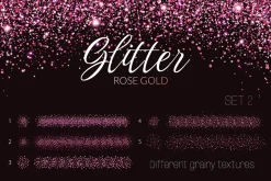 25 Glitter Brushes for illustrator