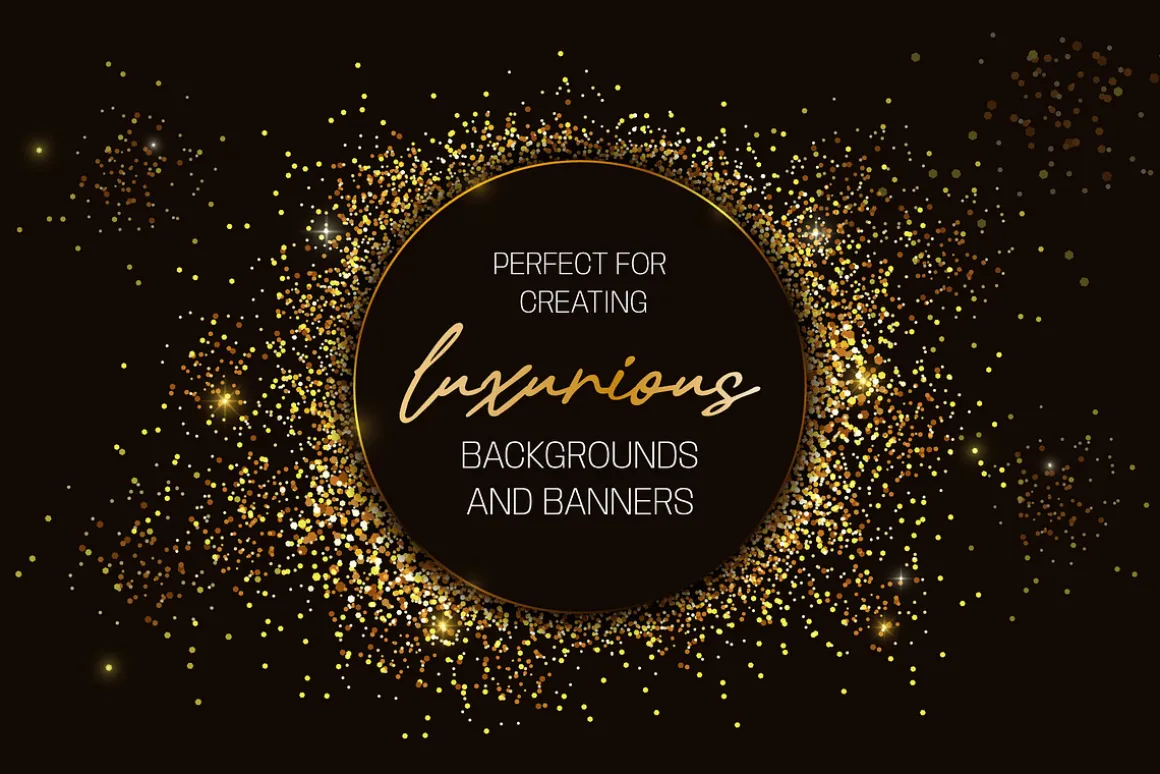 25 Glitter Brushes for illustrator