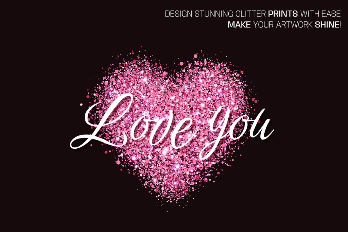 25 Glitter Brushes for illustrator