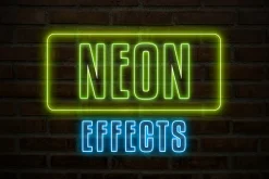 GLOW NEON EFFECT PSD TEMPLATE