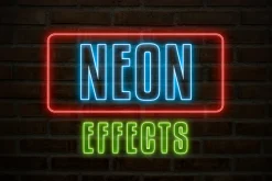 GLOW NEON EFFECT PSD TEMPLATE