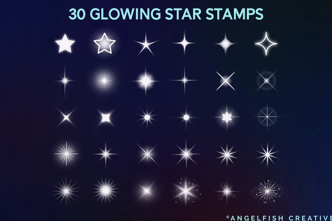 Glowing Stars Brushes for Procreate