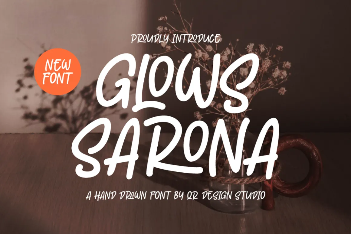 Glows Sarona - Hand Drawn Font