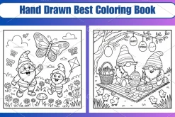 Gnomes Spring Coloring Pages Vol-01