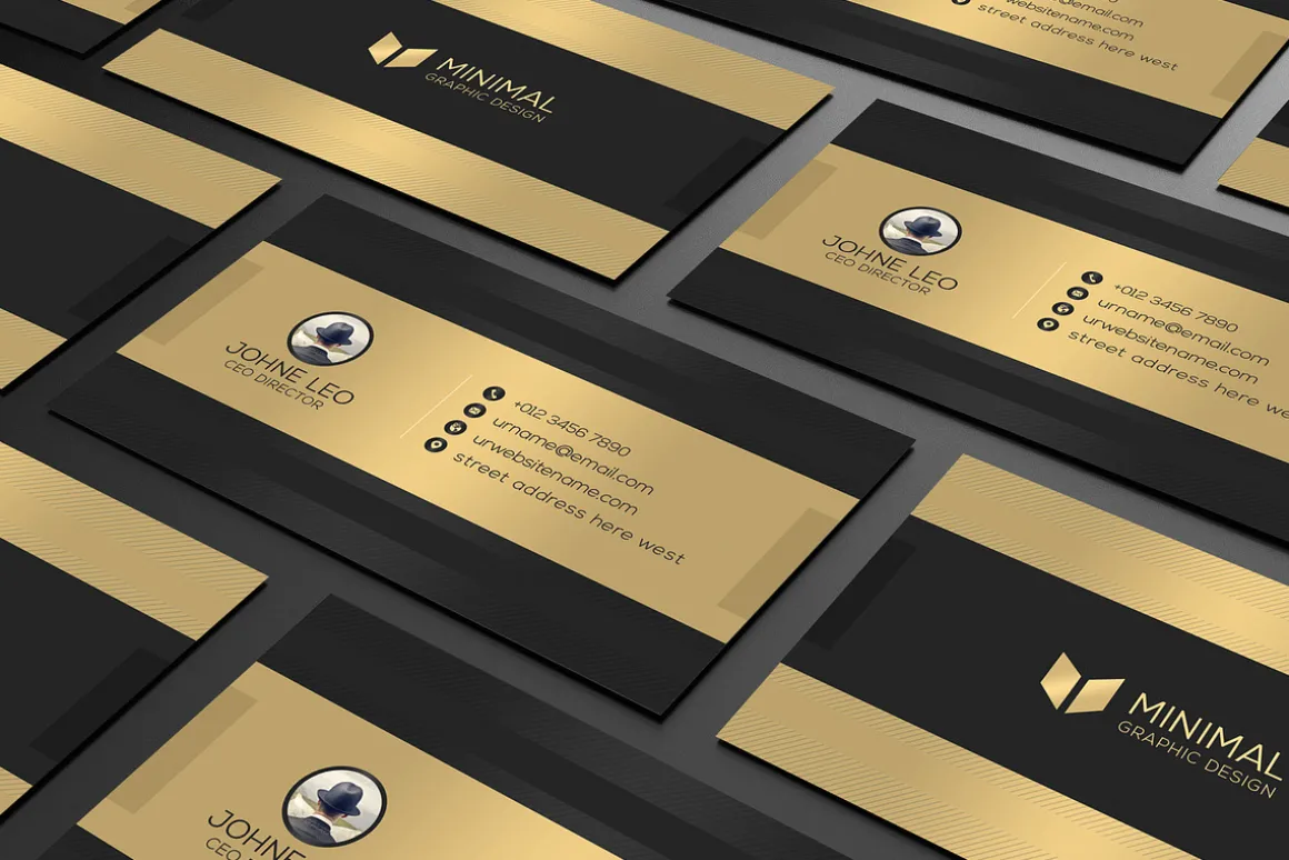 Gold & Black Business Card