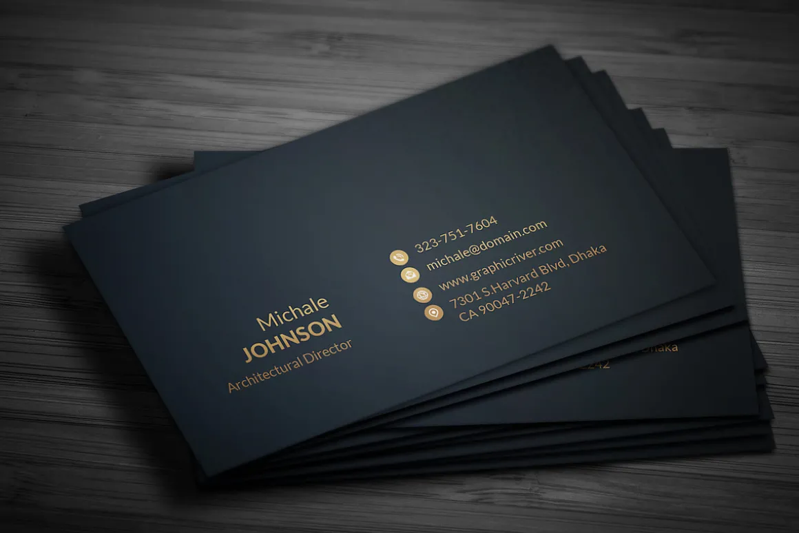 Gold Black Business Cards