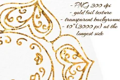 Gold chakras clipart
