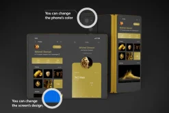 Gold & Dark Z Fold 2 Mockup